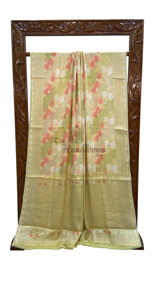 Pure Chiffon Khaddi Banarasi Saree - The Handlooms