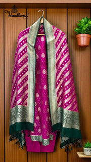 Pure Moonga Georgette Banarasi Dress material - Stitched - The Handlooms