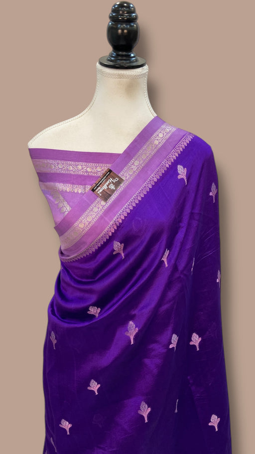 Pure Mango Silk Banarasi Handlokom Saree - The Handlooms