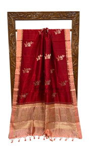 Pure Mango Silk Banarasi Handlokom Saree - The Handlooms