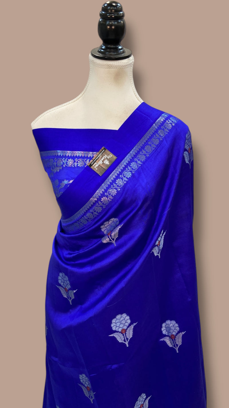 Pure Mango Silk Banarasi Handlokom Saree - The Handlooms