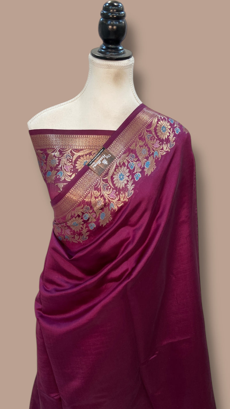 Pure Mango Silk Banarasi Handloom Saree - The Handlooms