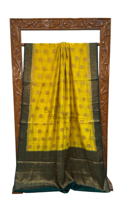 Pure Chiniya Silk Khaddi Handloom Banarasi Saree - The Handlooms