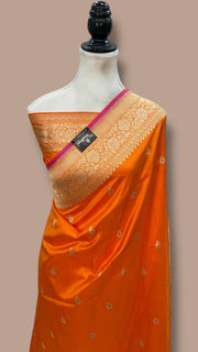 Pure Katan Silk Handloom Banarasi Saree - All Over Kadua Motifs With Meenakari - The Handlooms