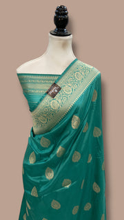 Pure Katan Silk Banarasi Handloom Saree - All Over Boota Work - The Handlooms
