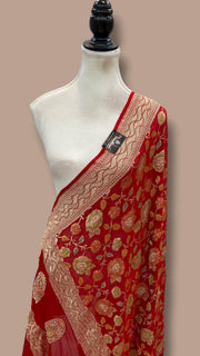 Pure Khaddi Georgette Handloom Dupatta - The Handlooms
