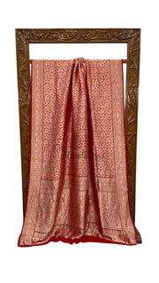 Khaddi Georgette Handloom Banarasi Saree - Tanchui Brocade - The Handlooms