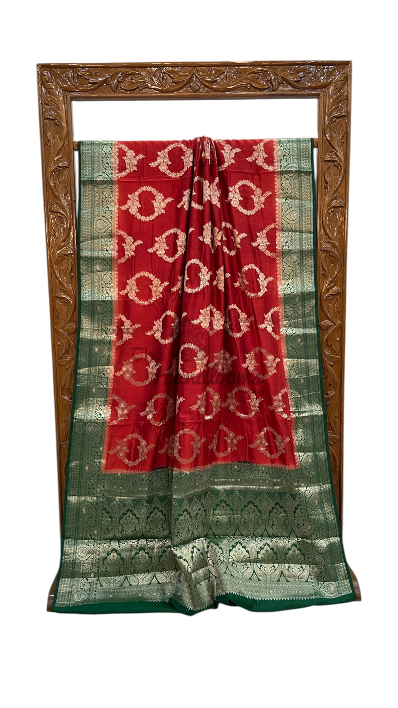 Pure Chiniya Silk Handloom Banarasi Saree - The Handlooms