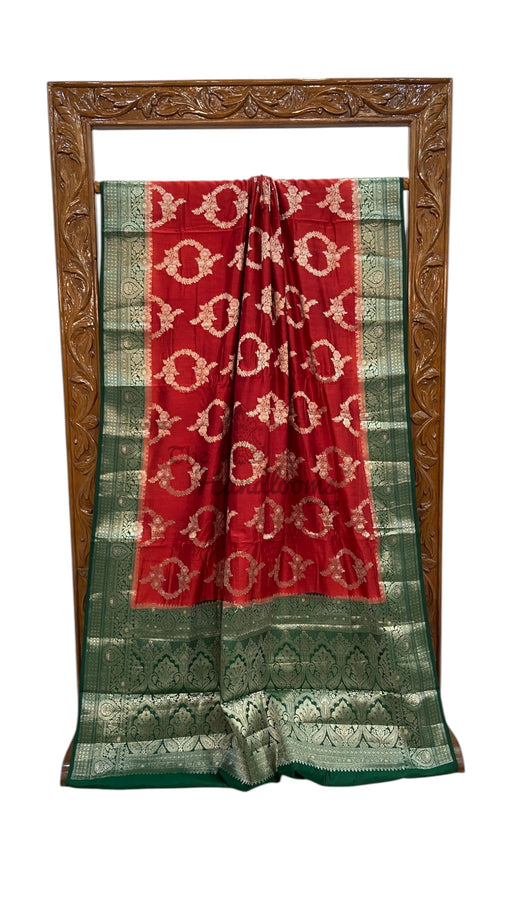 Pure Chiniya Silk Handloom Banarasi Saree - The Handlooms