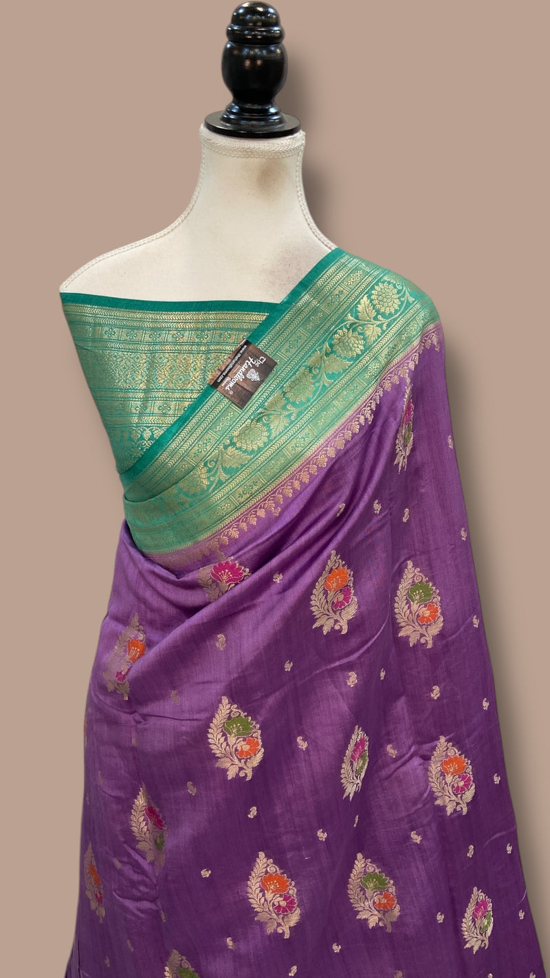 Pure Chiniya Silk Handloom Banarasi Saree - The Handlooms