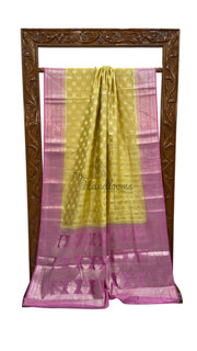 Pure Chiniya Silk Handloom Banarasi Saree - The Handlooms