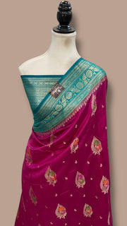 Pure Chiniya Silk Handloom Banarasi Saree - The Handlooms