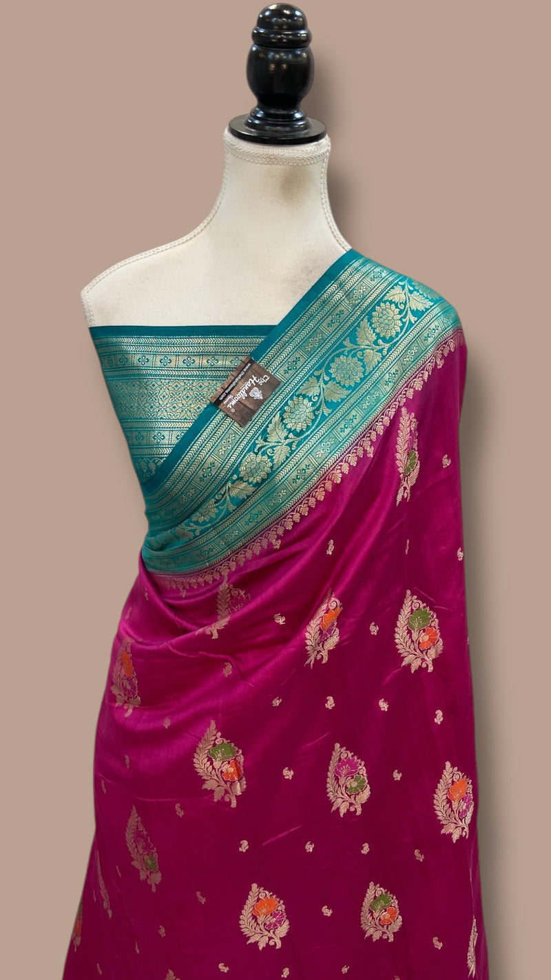 Pure Chiniya Silk Handloom Banarasi Saree - The Handlooms
