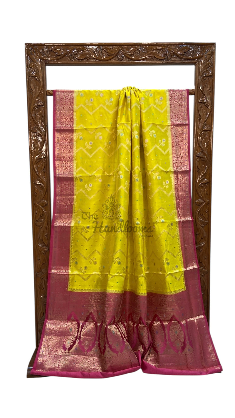 Pure Dupion Silk Banarasi Saree - The Handlooms