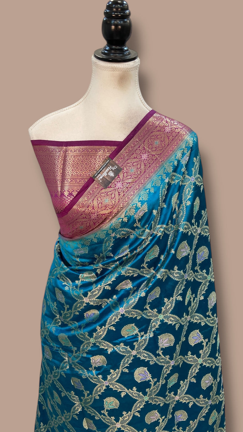 Pure Dupion Silk Banarasi Saree - The Handlooms