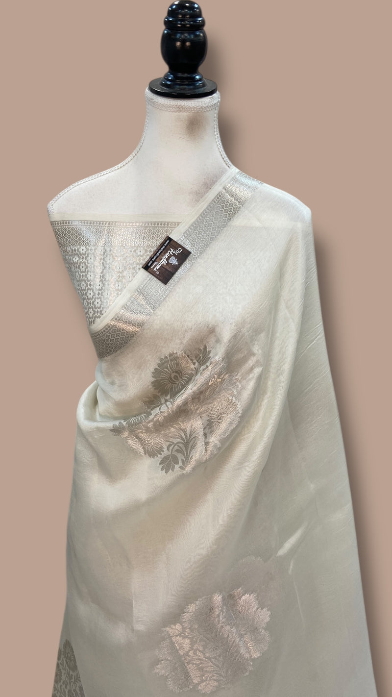 Pure Kora Handloom Banarasi Saree