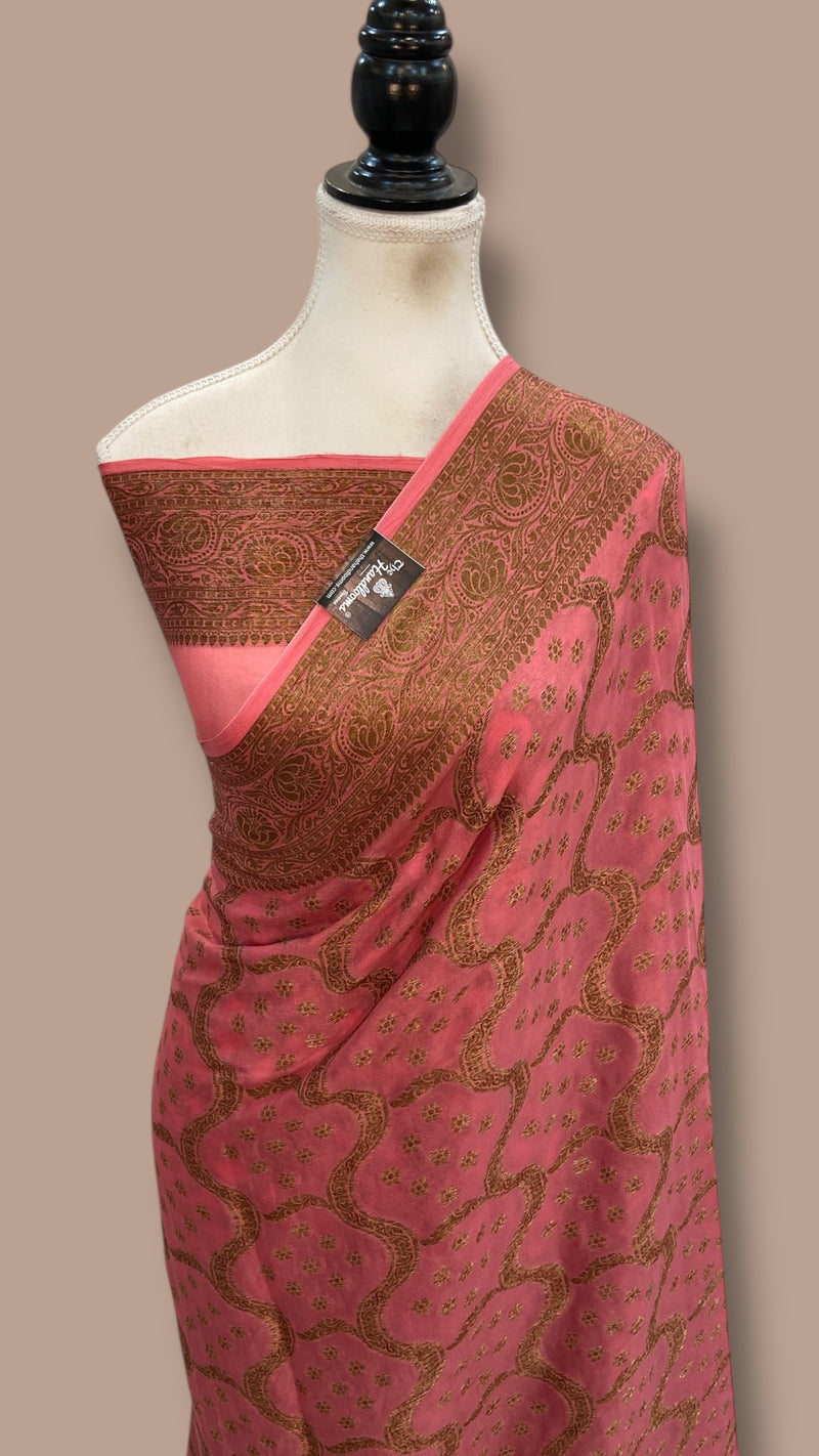 Pure Chiffon Khaddi Banarasi Saree