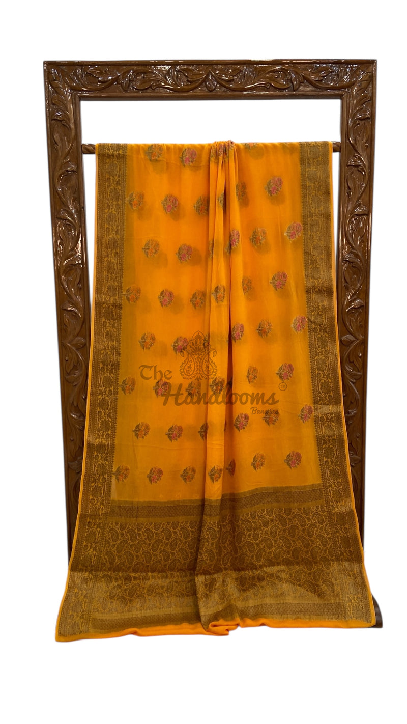 Pure Chiffon Khaddi Banarasi Saree