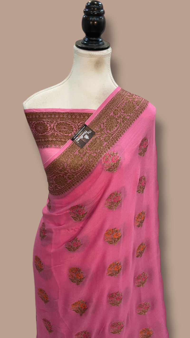 Pure Chiffon Khaddi Banarasi Saree