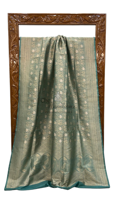 Pure Katan Silk Banarasi Handloom Saree - Tanchui Brocade With Sona Roopa