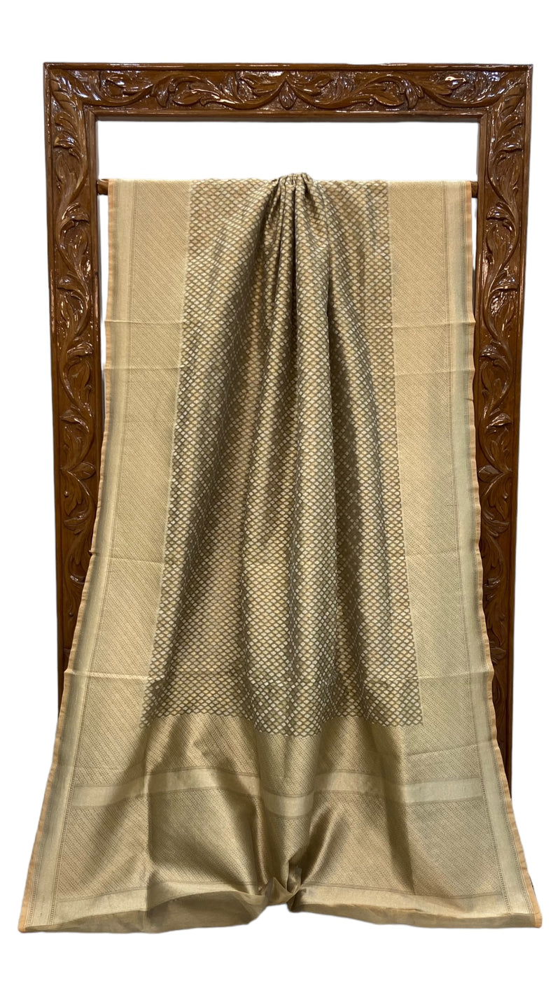 Pure Tissue Reshmi Zari Banarasi Brocade Handloom Saree - The Handlooms