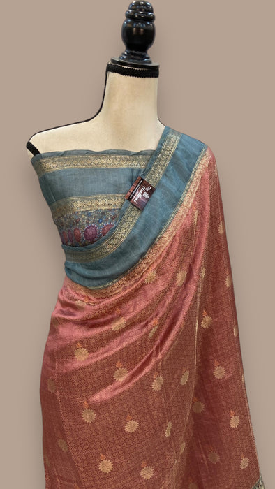 Pure Mango Silk Banarasi Handloom Reshmi Zari Saree With Digital Print