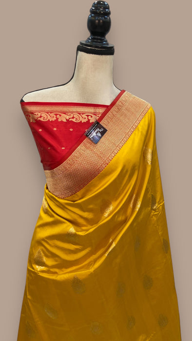 Pure Katan Silk Banarasi Handloom Saree - All over Kadua motifs