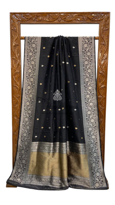 Pure Katan Silk Banarasi Handloom Saree - All over Kadua motifs