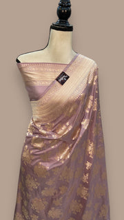 Pure Katan Silk Banarasi Handloom Saree - All over Jaal work - The Handlooms