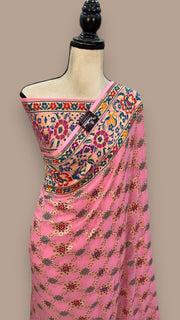 Pure Georgette Banarasi Handloom Saree - with meenakari work - The Handlooms