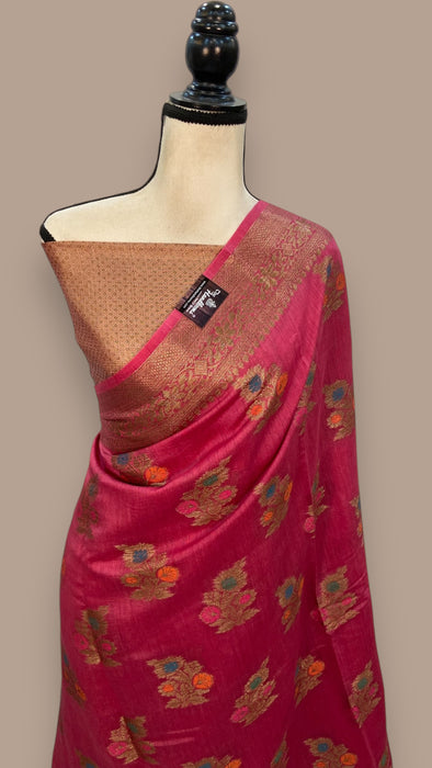 Moonga Georgette Handloom Banarasi Saree