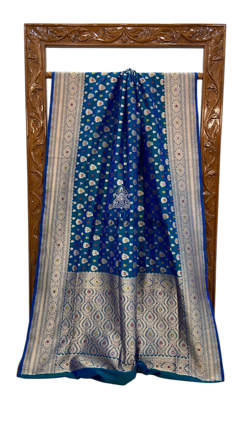 Pure Katan Silk Banarasi Handloom Saree - All over Jaal work - The Handlooms