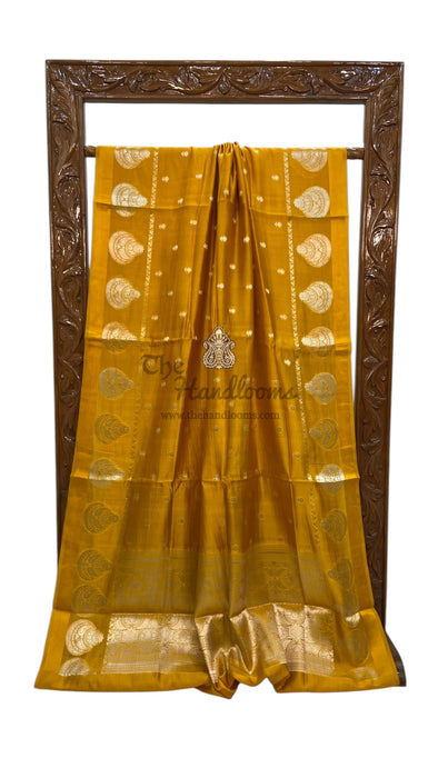 Pure Mango Silk Banarasi Handloom Saree