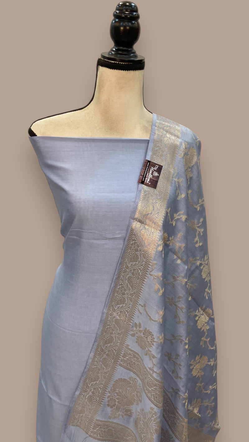 Pure Chiniya Silk Handlooms Banarasi Dress material - The Handlooms