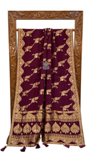 Pure Khaddi Crepe Silk Banarasi Saree - The Handlooms