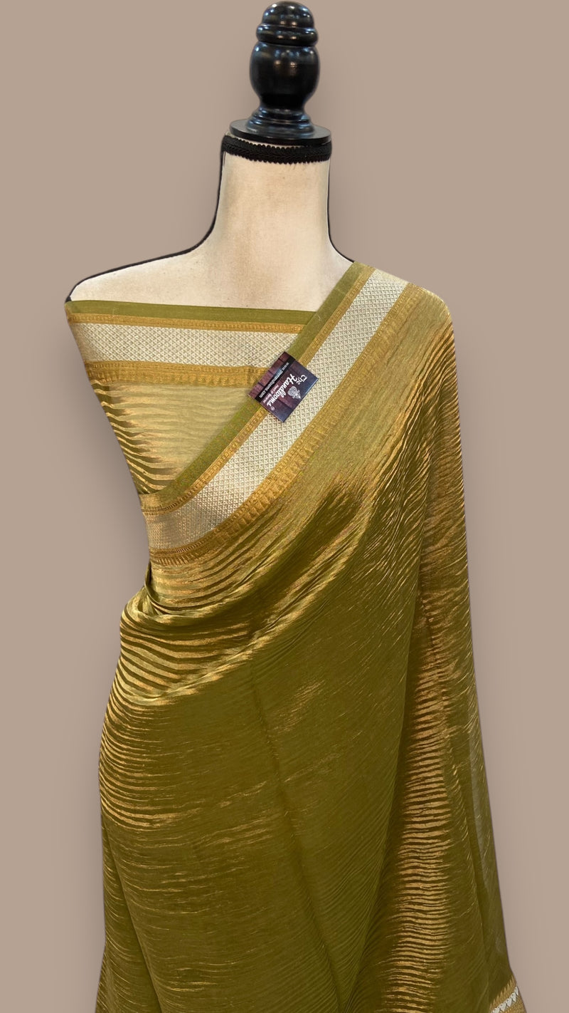 Pure Kora Tissue Handloom Banarasi Saree - The Handlooms