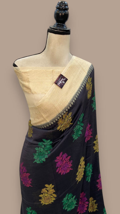 Pure Butter Crepe Banarasi Saree