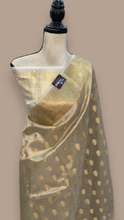 Pure Kora Tissue Handloom Banarasi Saree - The Handlooms