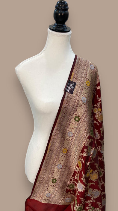 Pure Katan Silk Handloom Dupatta