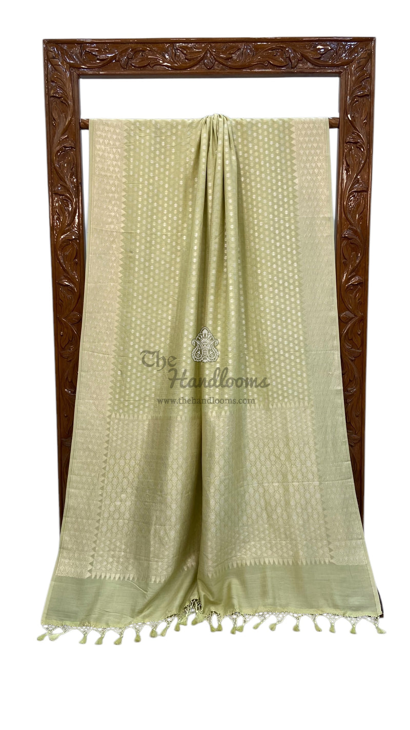 Pure Moonga Khaddi Handloom Banarasi Saree - The Handlooms