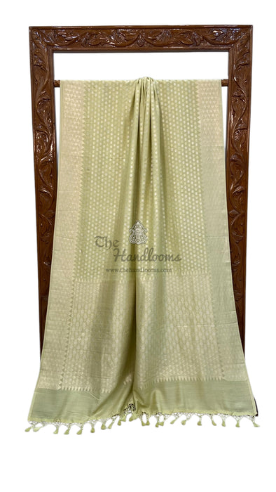 Pure Cream Khwaab Khaddi Handloom Banarasi Saree