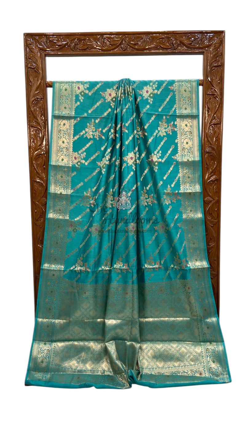 Pure Chiniya Silk Handloom Banarasi Saree - The Handlooms