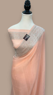 Pure Georgette Banarasi Handloom Saree - The Handlooms