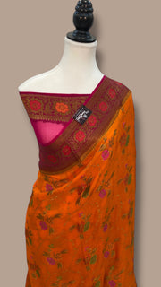 Pure Chiffon Khaddi Banarasi Saree - The Handlooms