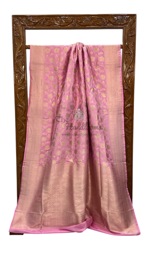 Pure Katan Silk Banarasi Handloom Saree - All over jaal work - The Handlooms
