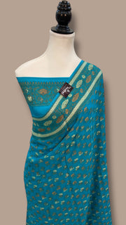 Pure Chiffon Khaddi Banarasi Saree - The Handlooms