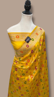 Pure Katan Silk Banarasi Handloom Saree - All over Jaal Work With Meenakari - The Handlooms