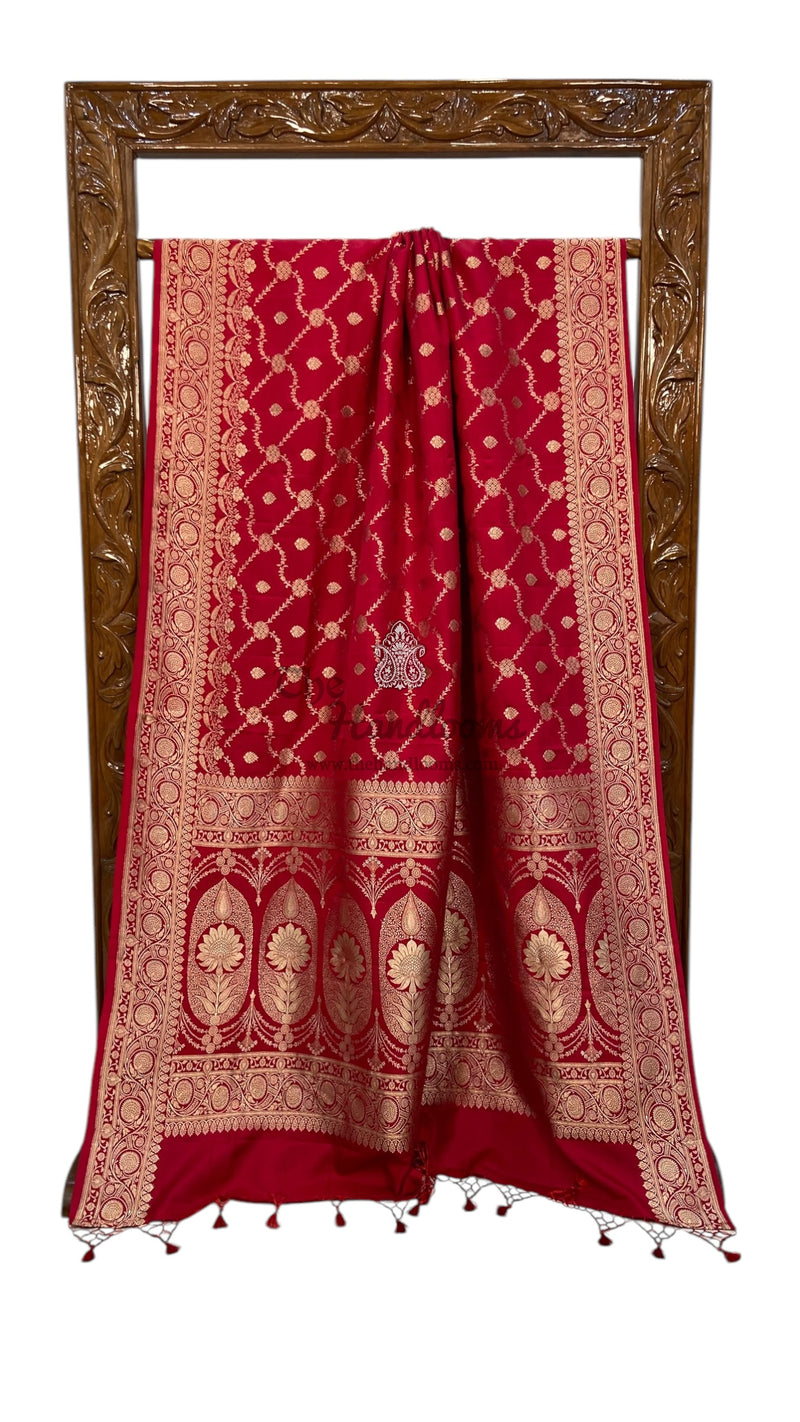 Pure Mushroo Silk Handloom Banarasi Saree - The Handlooms