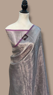 Pure Kora Tissue Tanchui Handloom Banarasi Saree - The Handlooms