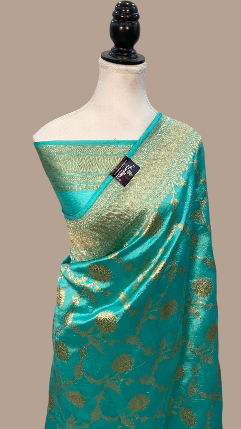 Pure Dupion Silk Banarasi Handloom Saree - The Handlooms